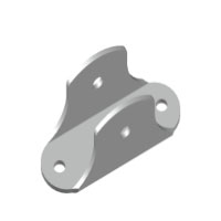 گیره اتصال پشتیبان پرده 40*40*mm4